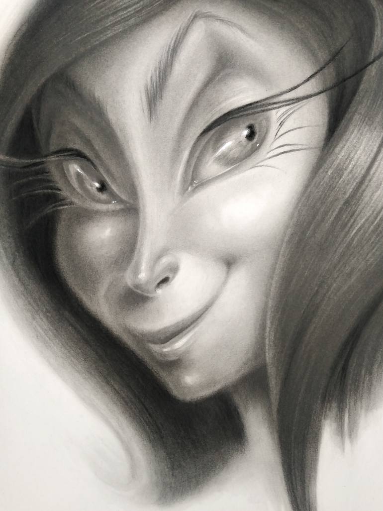 Original Abstract People Drawing by Hristina-Heli Stoycheva