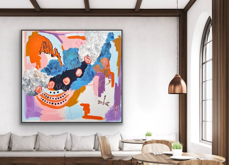 Original Abstract Expressionism Abstract Painting by Ezgi Koelo