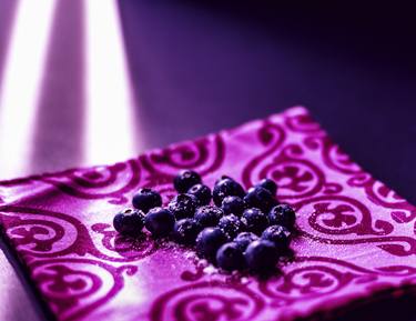 Food Art – Blueberries on Purple thumb