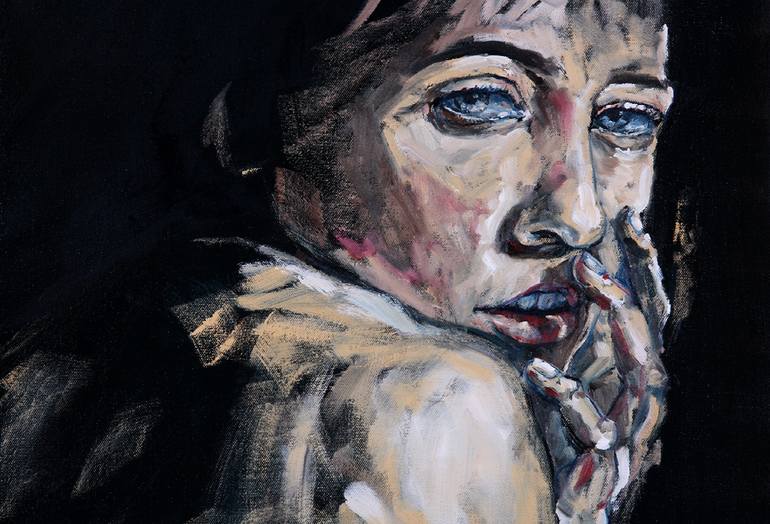 Original Expressionism People Painting by Stefanie Subczinski