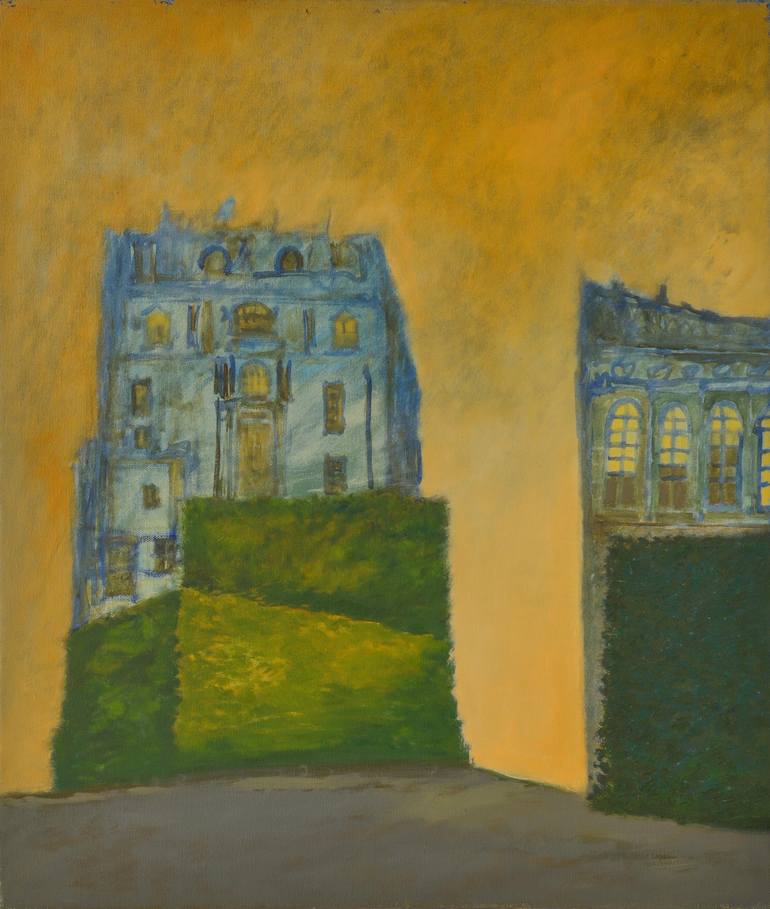 Original Architecture Painting by Milinko Kokovic | Expressionism Art on Canvas | Royal quarter