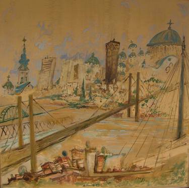 Original Expressionism Cities Paintings by Milinko Kokovic