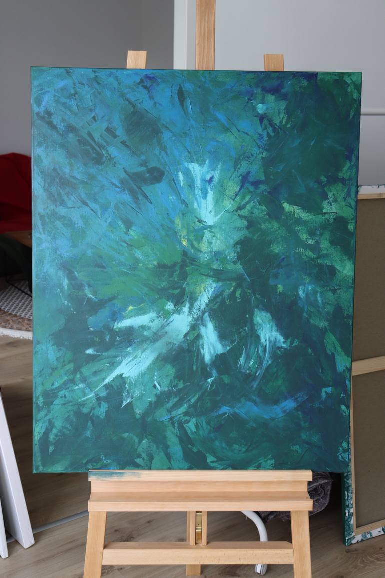 Original Abstract Expressionism Abstract Painting by Maya Salamatova