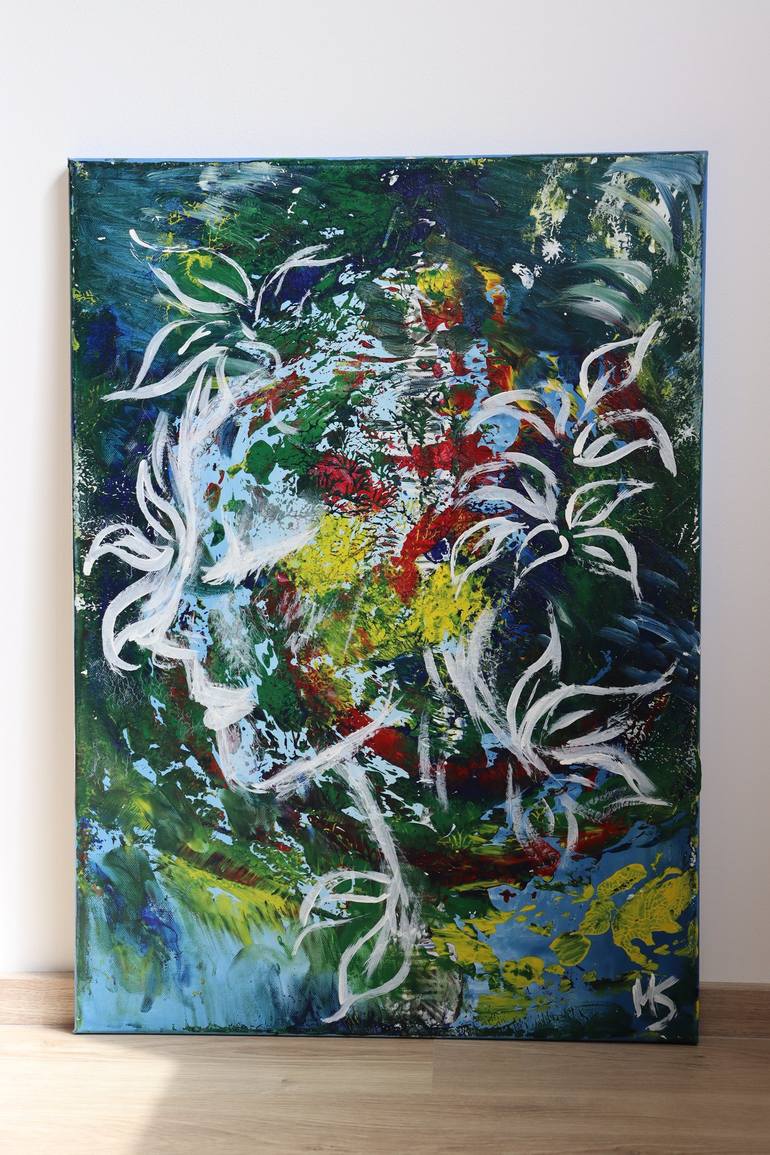 Original Abstract Expressionism Abstract Painting by Maya Salamatova