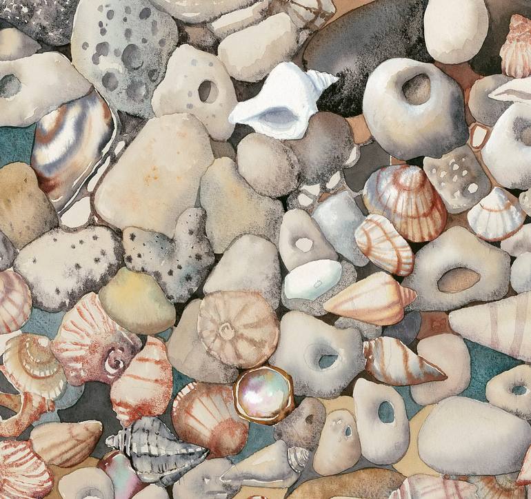Original Figurative Seascape Painting by Olga Suslova