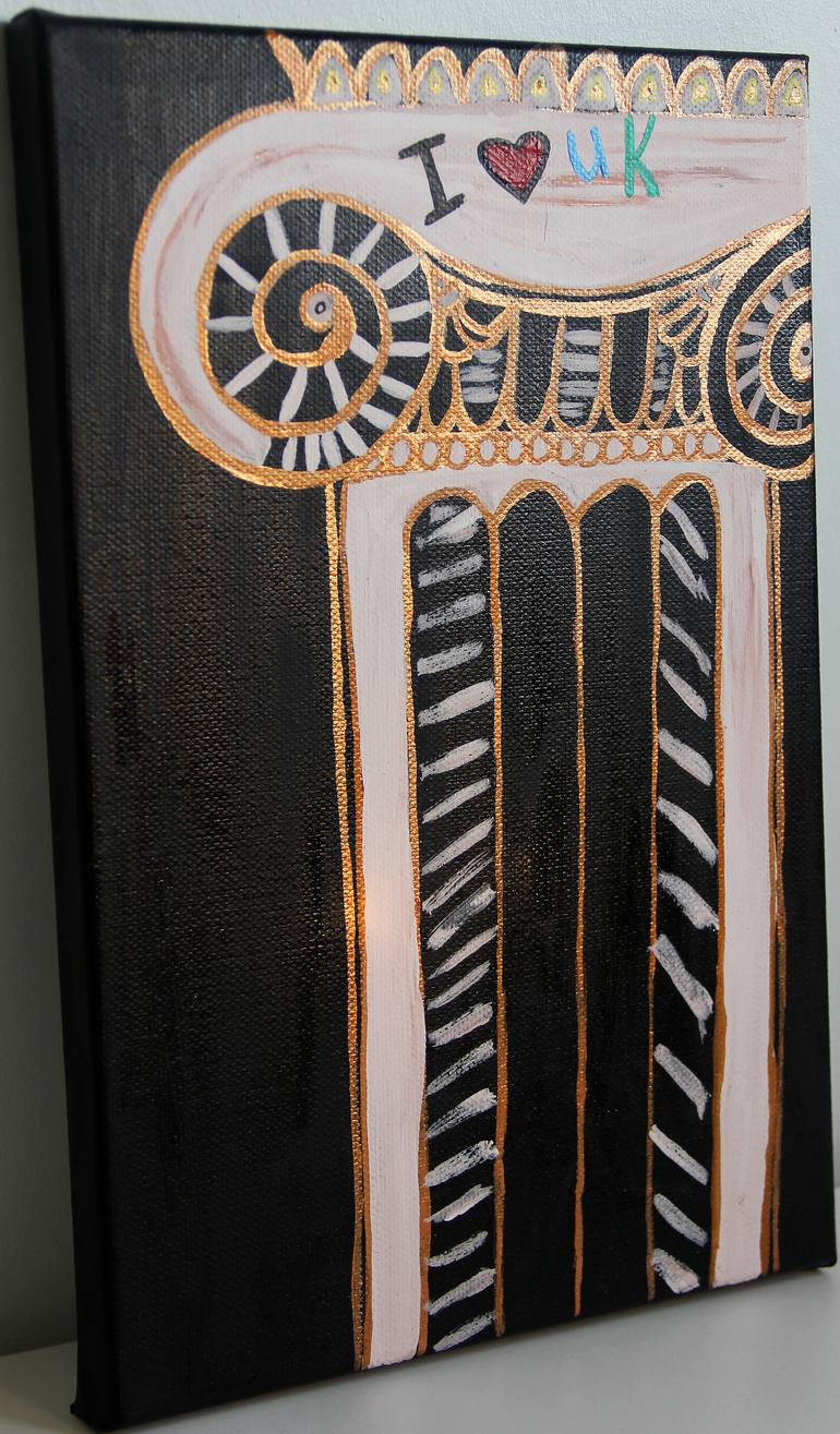 Original Abstract Architecture Painting by Sasha Isakova