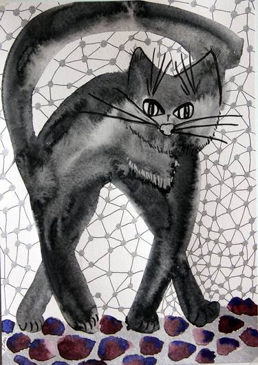 Print of Conceptual Cats Paintings by Sasha Isakova