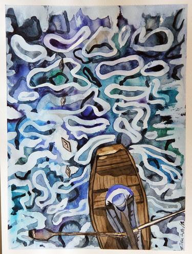 Print of Expressionism Boat Paintings by Sasha Isakova