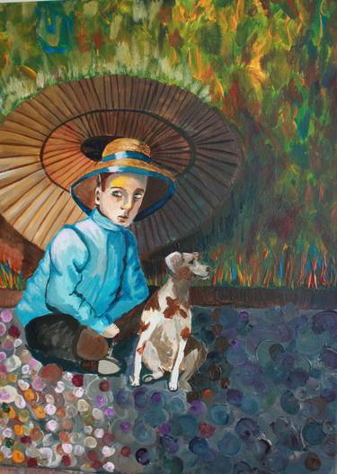 Print of Impressionism Children Paintings by Sasha Isakova