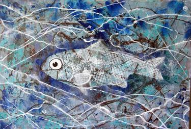 Print of Abstract Expressionism Fish Paintings by Sasha Isakova