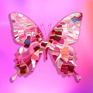 Abstract Butterfly Pink