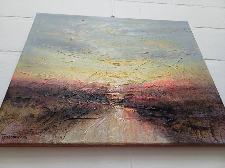 Original Abstract Landscape Painting by Svitlana Tykhomyrova
