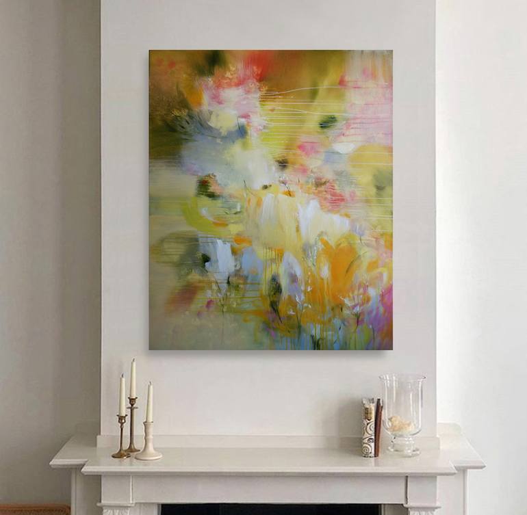 Original Abstract Floral Painting by Svitlana Tykhomyrova