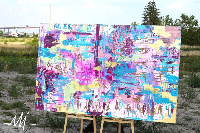 Original Abstract Expressionism Abstract Painting by André Rize