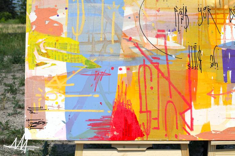 Original Abstract Expressionism Abstract Painting by André Rize