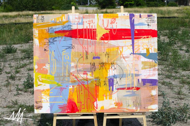 Original Abstract Expressionism Abstract Painting by André Rize