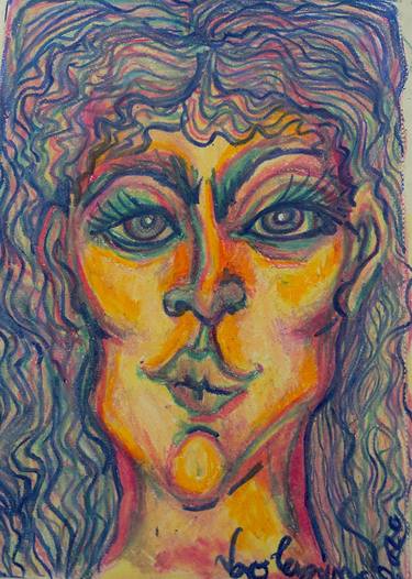 Original Illustration People Painting by Maria Veronica  Lezama