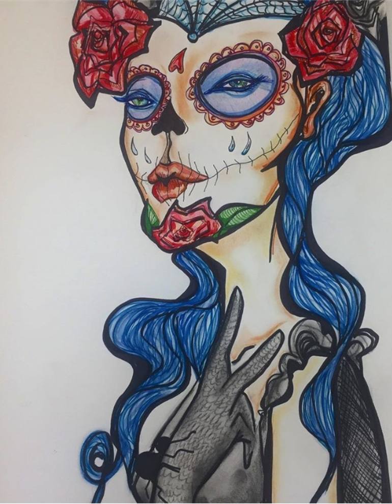 Catrina Drawing by vero lezama | Saatchi Art