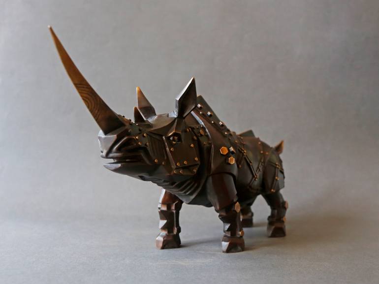 Original Cubism Animal Sculpture by Li-Jen Shih