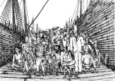 Print of Expressionism Sailboat Drawings by Bertram Landwerlin