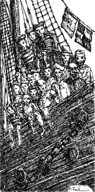 Print of Expressionism Boat Drawings by Bertram Landwerlin