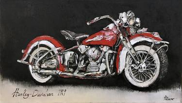 Original Fine Art Motorcycle Paintings by Andrii Polozov
