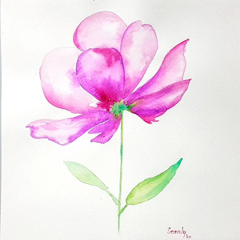 Original Floral Painting by Sonaly Gandhi
