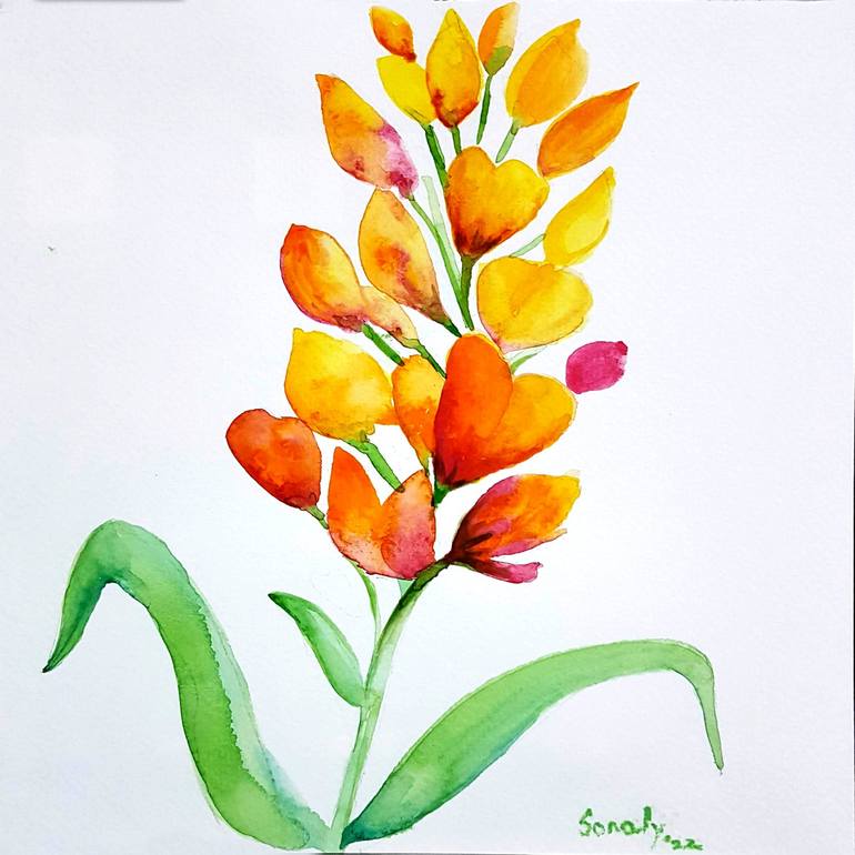 Original Conceptual Floral Painting by Sonaly Gandhi