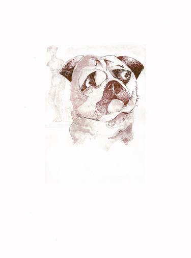 The pug in the art thumb