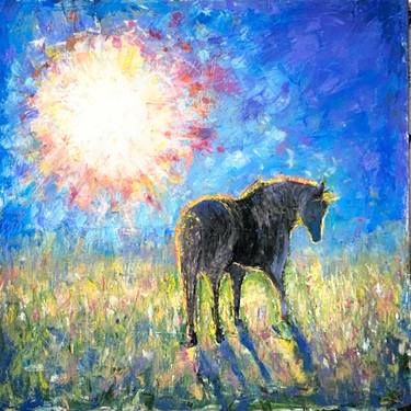 Original Abstract Horse Paintings by Patty Donoghue