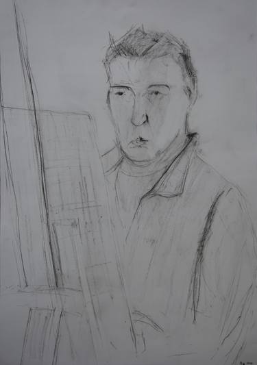 Self portrait with easel thumb