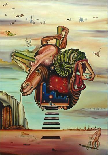 Original Surrealism Pop Culture/Celebrity Paintings by Pierre-Jean Lievaux