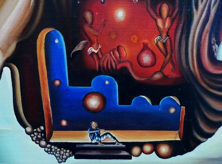 Original Surrealism Pop Culture/Celebrity Painting by Pierre-Jean Lievaux