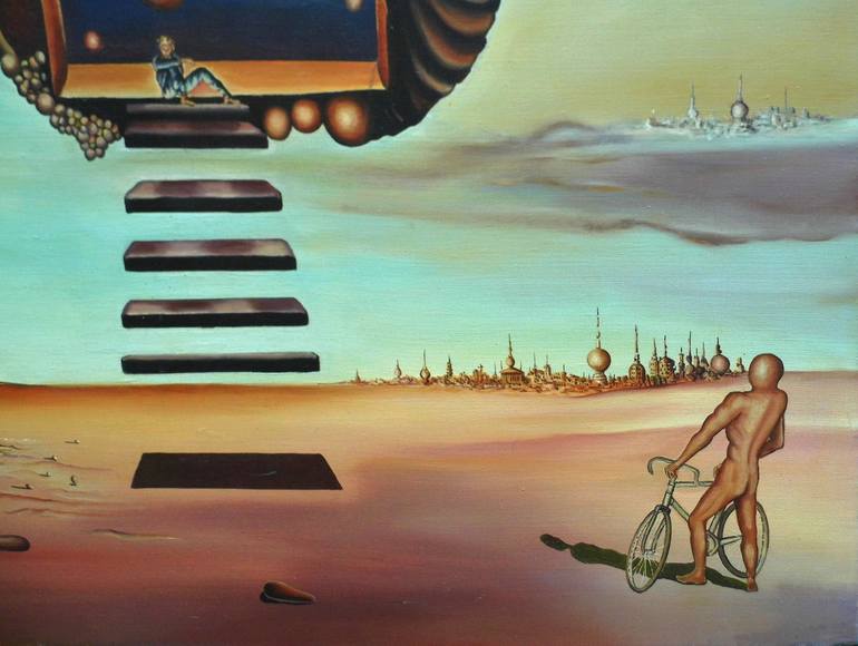 Original Surrealism Pop Culture/Celebrity Painting by Pierre-Jean Lievaux