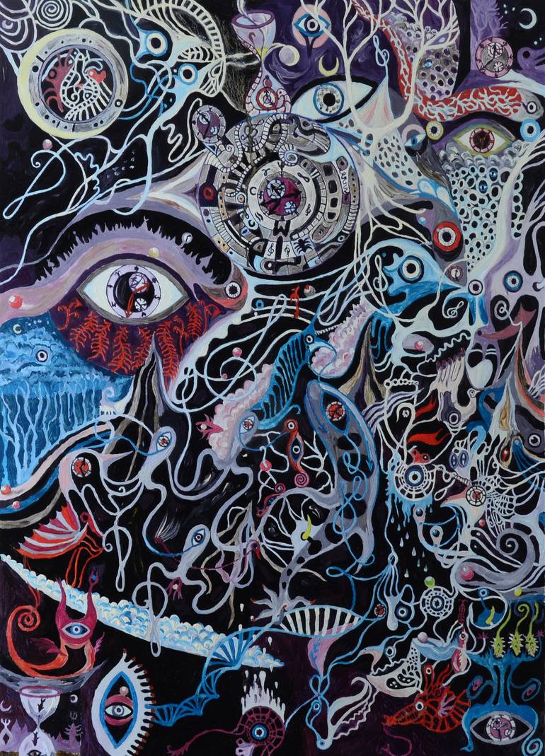 Psychodelic trip Painting by Lana Dobrogorskaya | Saatchi Art