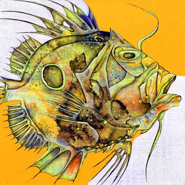 Print of Pop Art Fish Mixed Media by Wlad Safronow