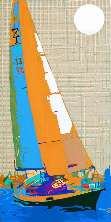 Original Yacht Mixed Media by Wlad Safronow