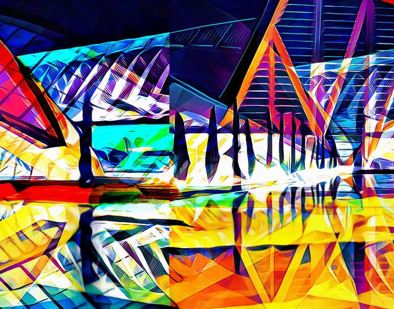 Original Figurative Cities Mixed Media by Wlad Safronow