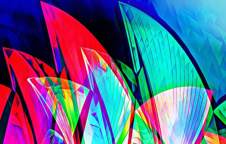 Original Abstract Cities Mixed Media by Wlad Safronow