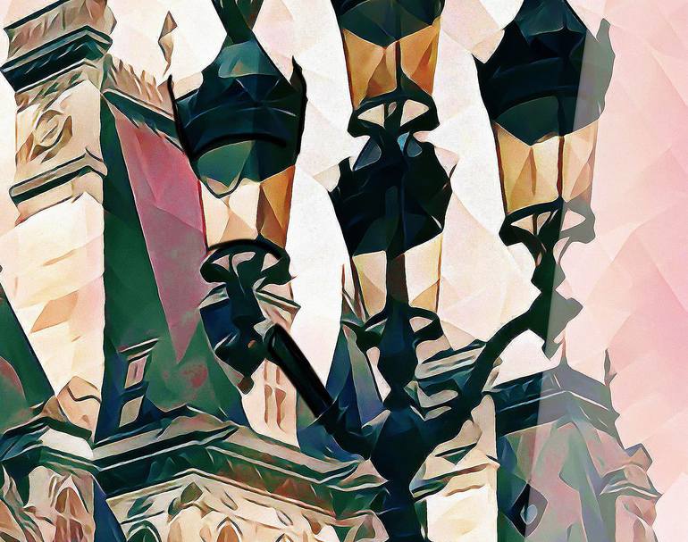 Original Cubism Cities Mixed Media by Wlad Safronow