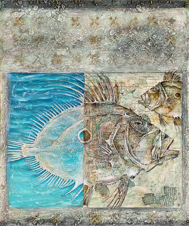 Original Abstract Fish Paintings by Wlad Safronow
