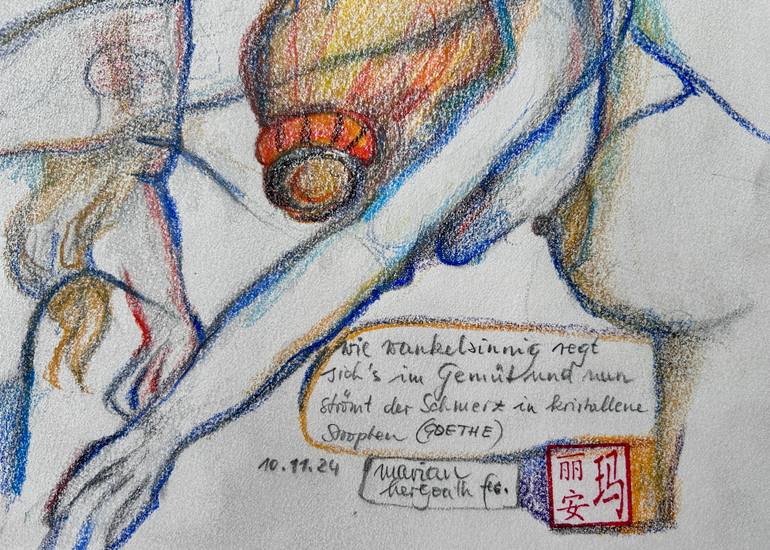 Original Expressionism Erotic Drawing by Mr Marian Hergouth