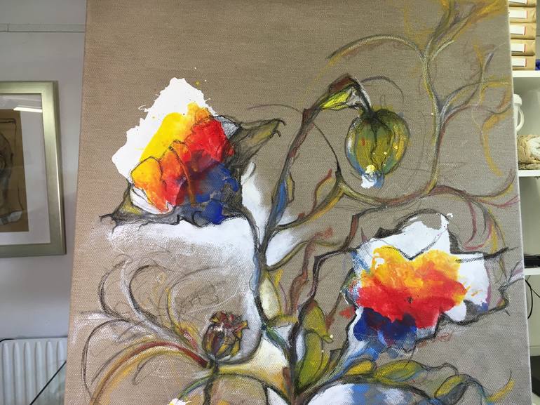 Original Floral Painting by Mr Marian Hergouth