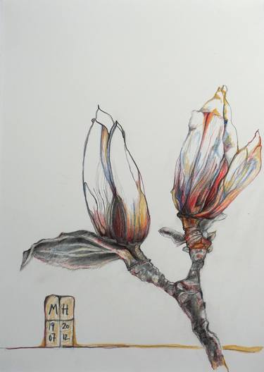 Print of Figurative Floral Drawings by Mr Marian Hergouth
