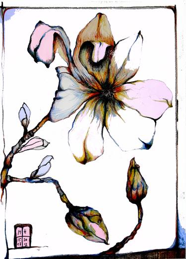 Print of Floral Printmaking by Mr Marian Hergouth