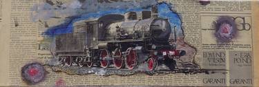 Original Conceptual Train Paintings by Amedeo Orabona