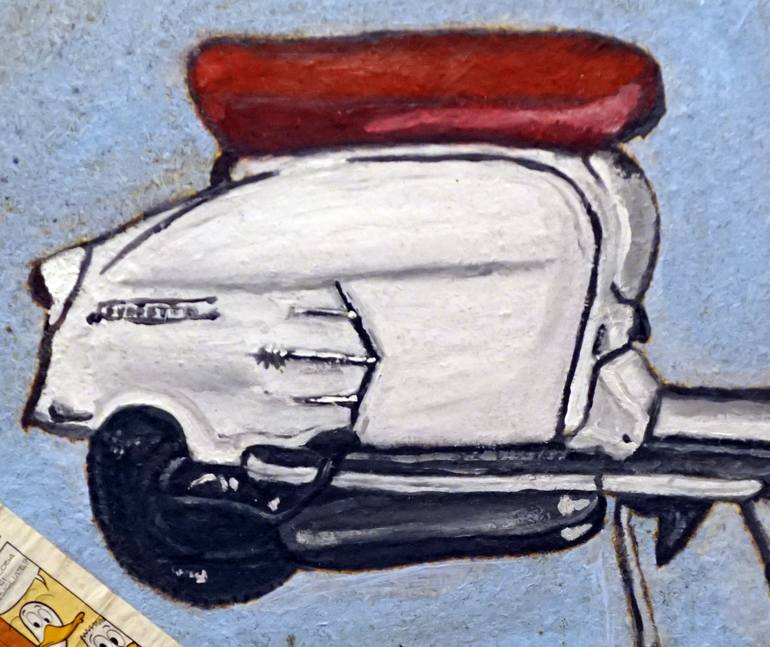 Original Motorbike Painting by Amedeo Orabona