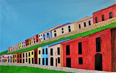 Original Pop Art Architecture Paintings by Sandro Colbertaldo