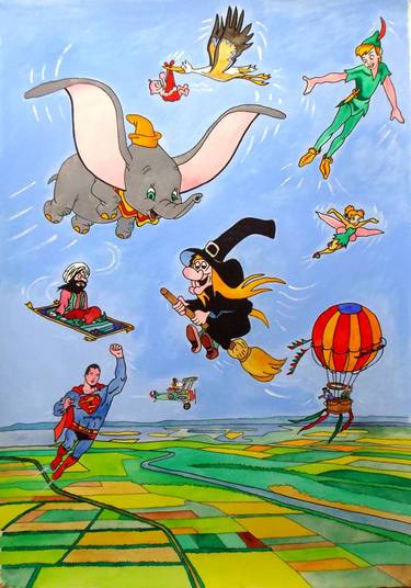 Original Pop Art Comics Paintings by Sandro Colbertaldo