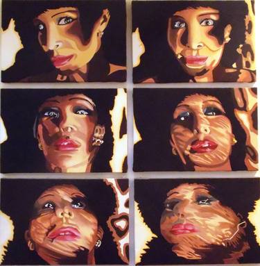 Original Pop Art Portrait Paintings by Sandro Colbertaldo